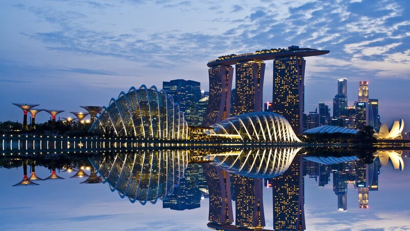 Marina Bay Sands at Dusk — Blue