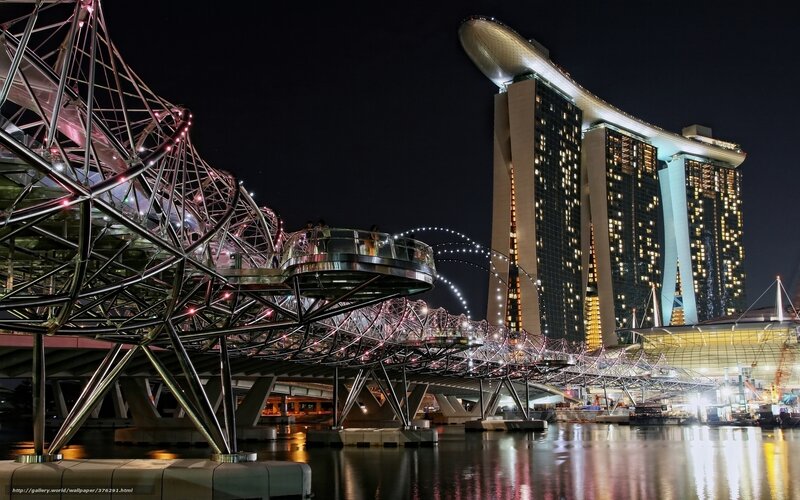 Marina Bay Sands at Night — Black, Dramatic