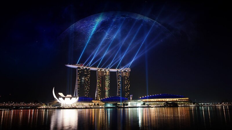 Marina Bay Sands at Night — Blue