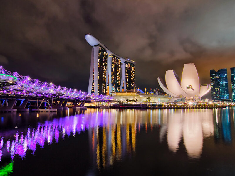 Marina Bay Sands at Night — Purple