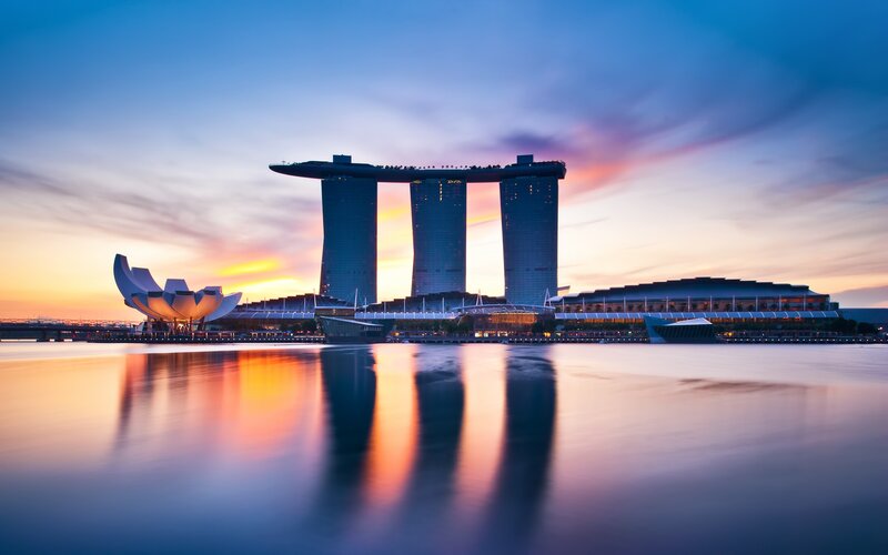 Marina Bay Sands at sunset