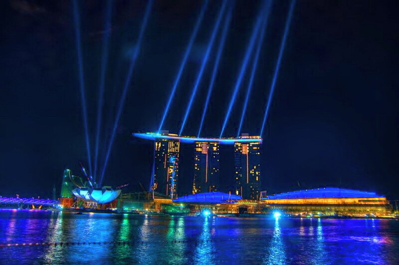 Marina Bay Sands Hotel — Blue, Dramatic
