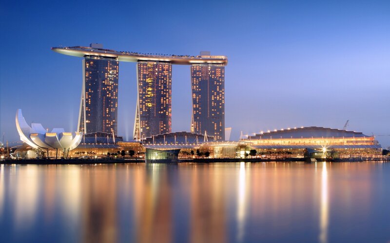 Marina Bay Sands Hotel — Blue
