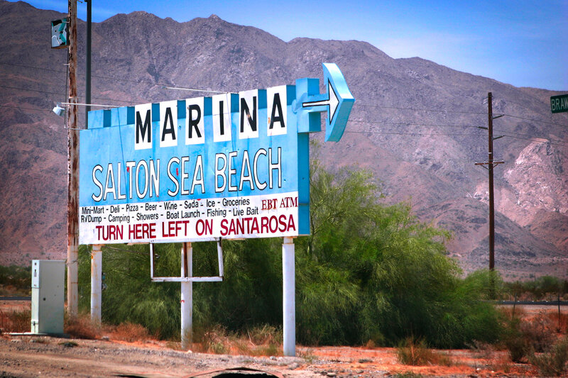 Marina sign in desert