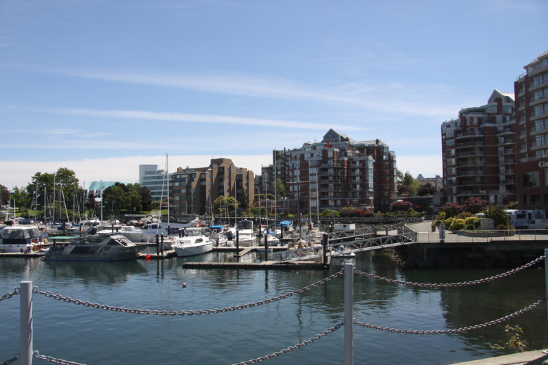 Marina with Boats and Buildings — Blue, Calm, Afternoon