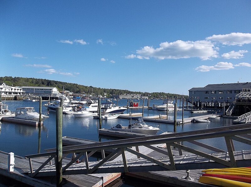 Marina with Boats — Blue, Serene, Afternoon, Photograph, Docks