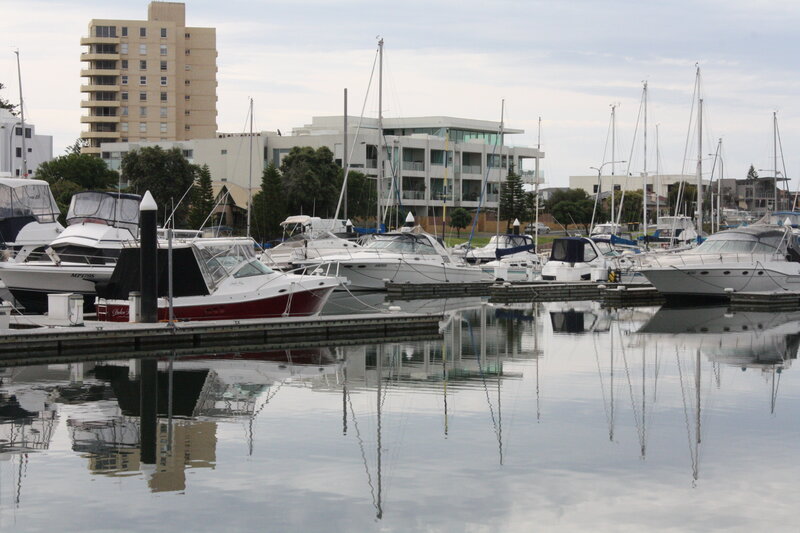 Marina with Boats — White