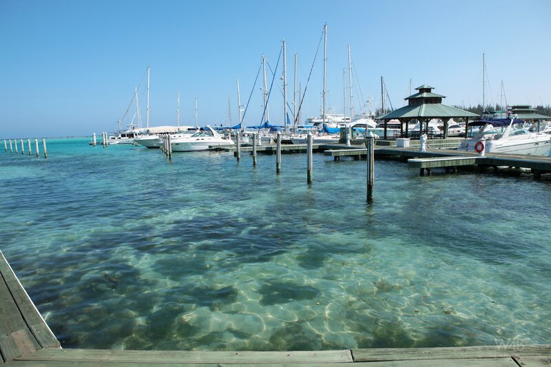 Marina with clear turquoise water