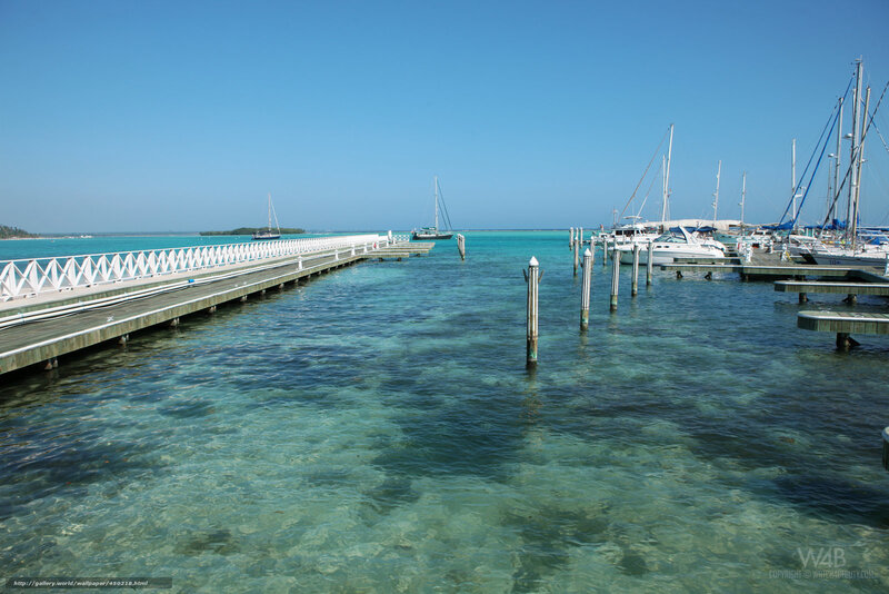Marina with clear turquoise water