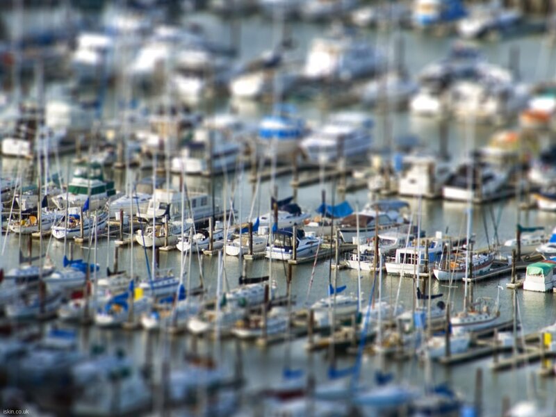 Marina with sailboats