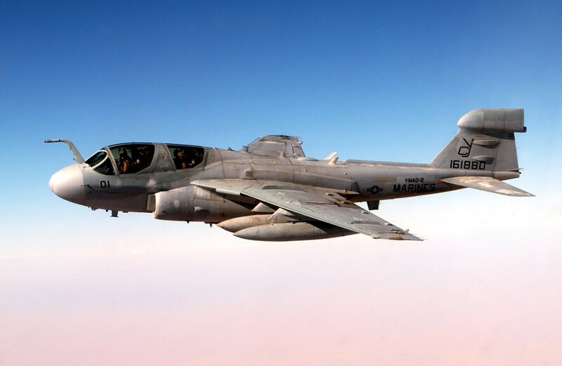 Marine Corps A-6 Intruder in flight
