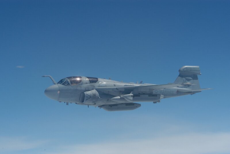 Marine Corps AV-8B Harrier in flight