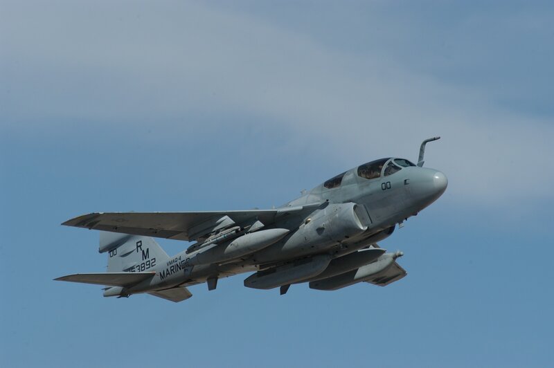 Marine Corps AV-8B Harrier in flight