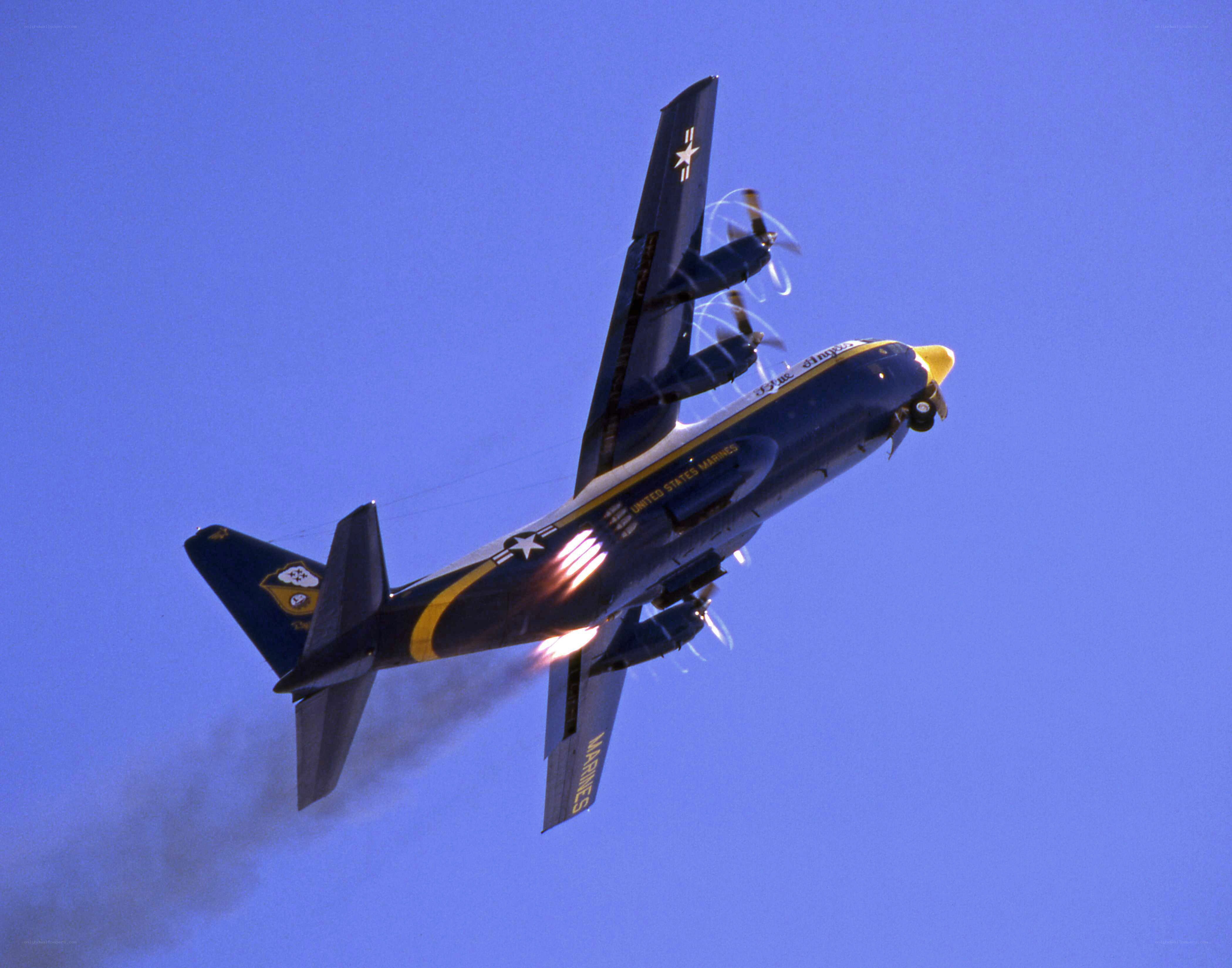 Marine Corps C-130 in flight