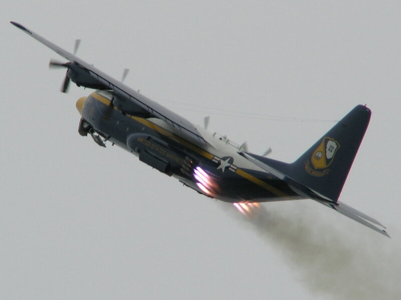 Marine Corps C-130 in flight