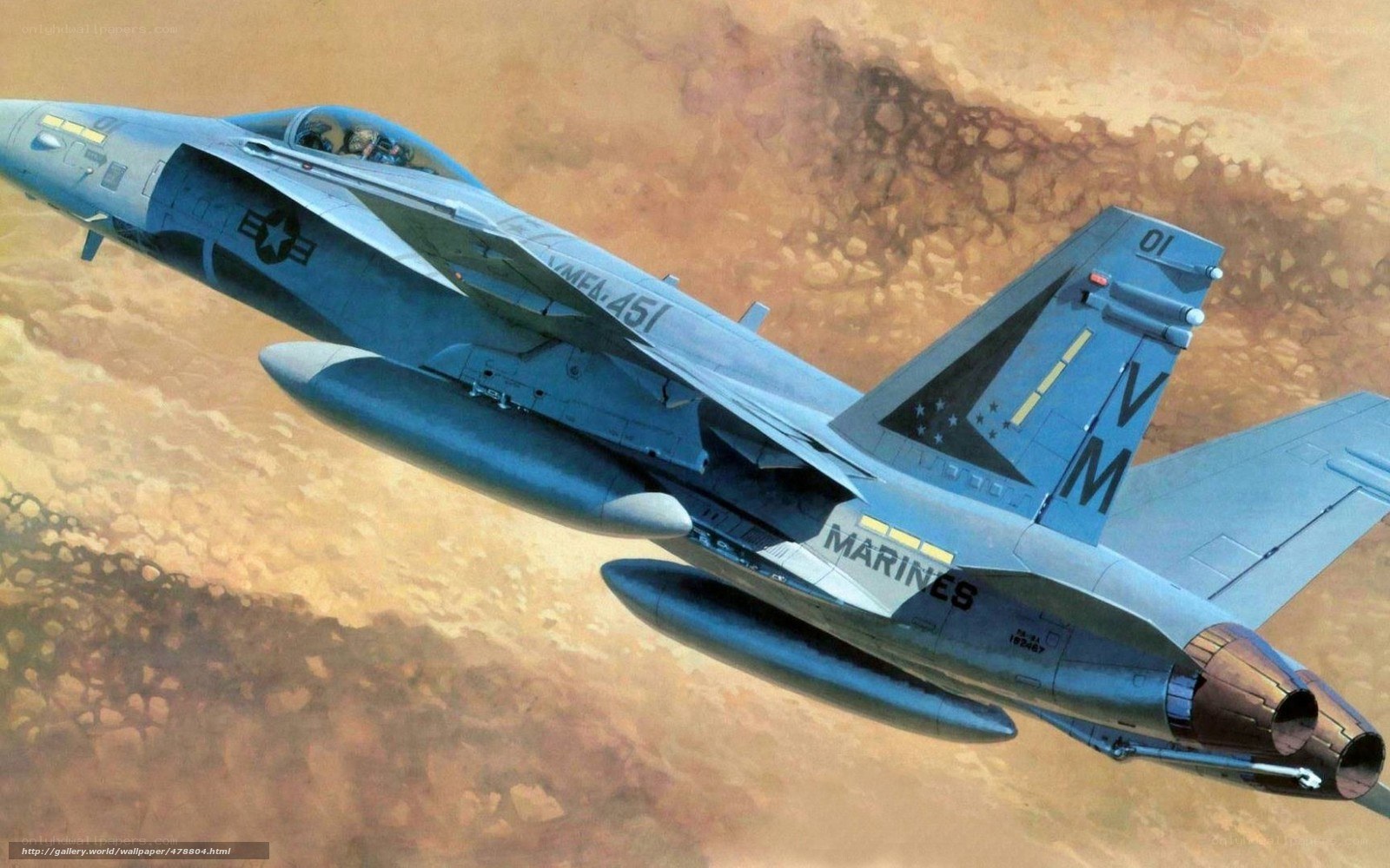 Marine Corps fighter jet in flight