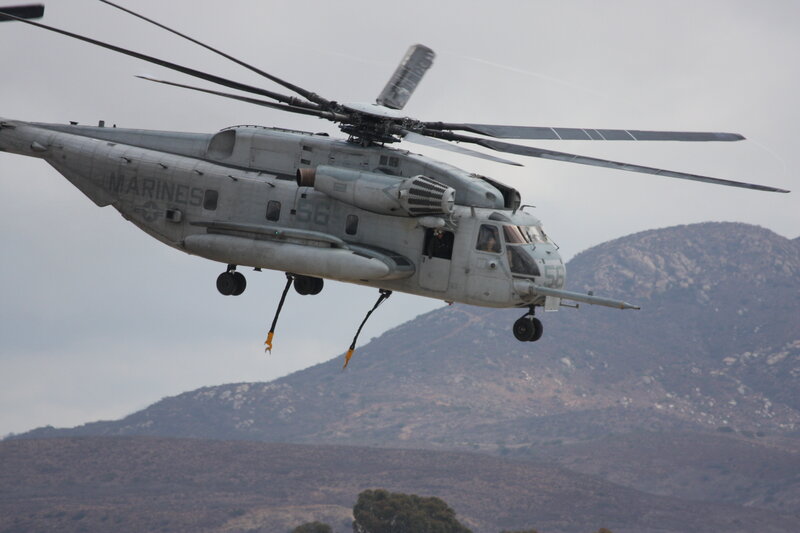 Marine Corps Helicopter — Gray, Dramatic
