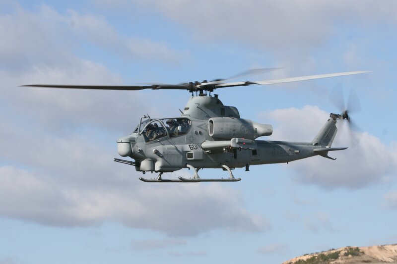 Marine Corps helicopter in flight