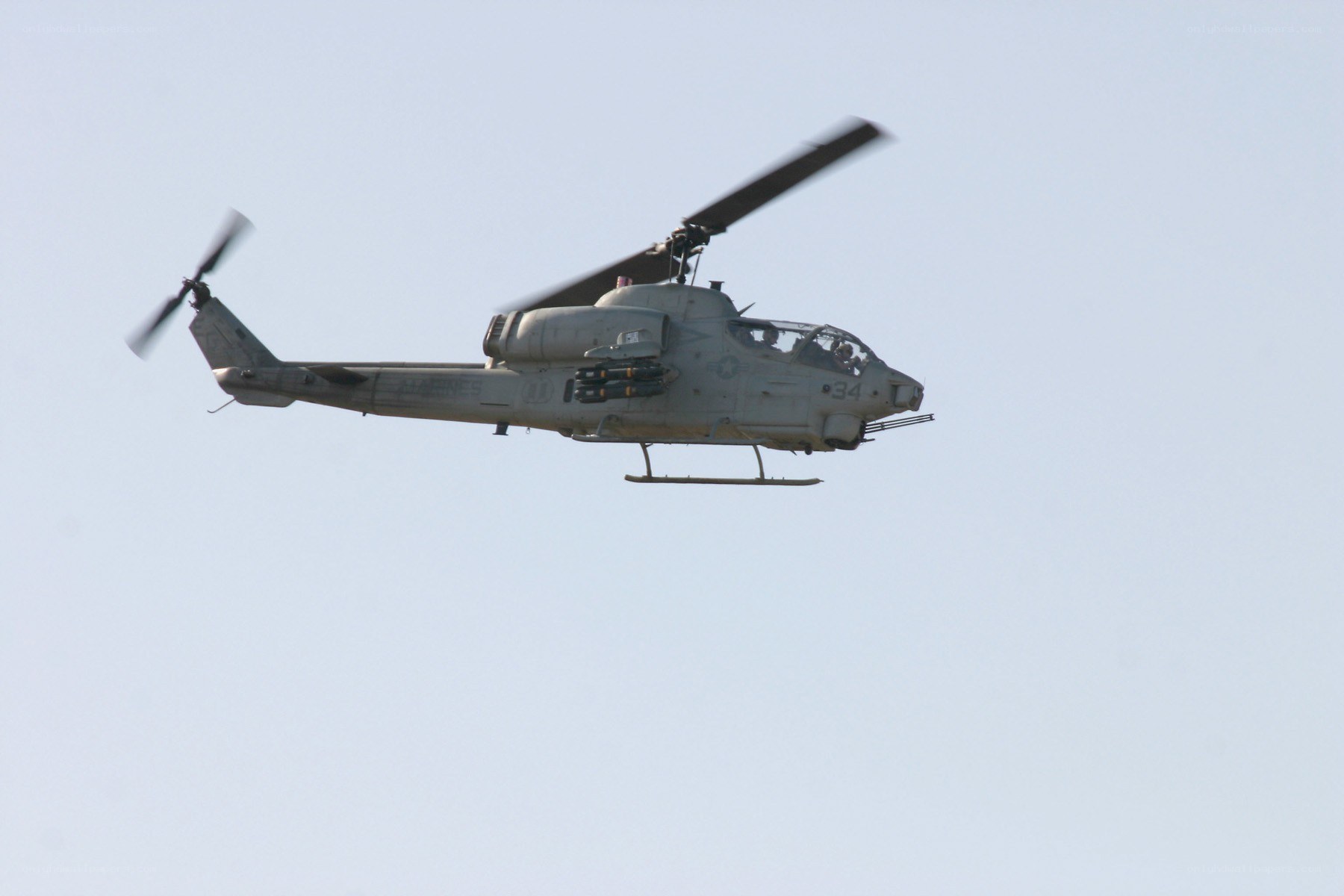 Marine Corps helicopter in flight