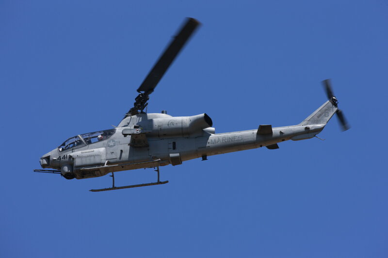 Marine Corps helicopter in flight