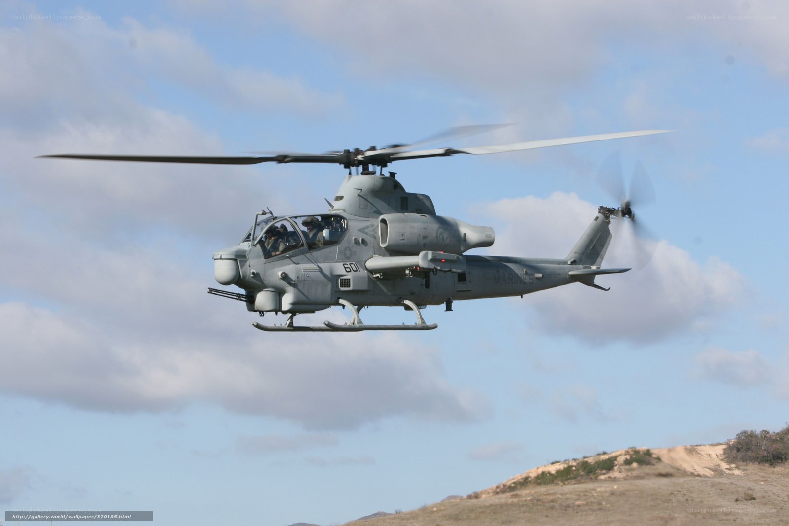 Marine Corps helicopter in flight
