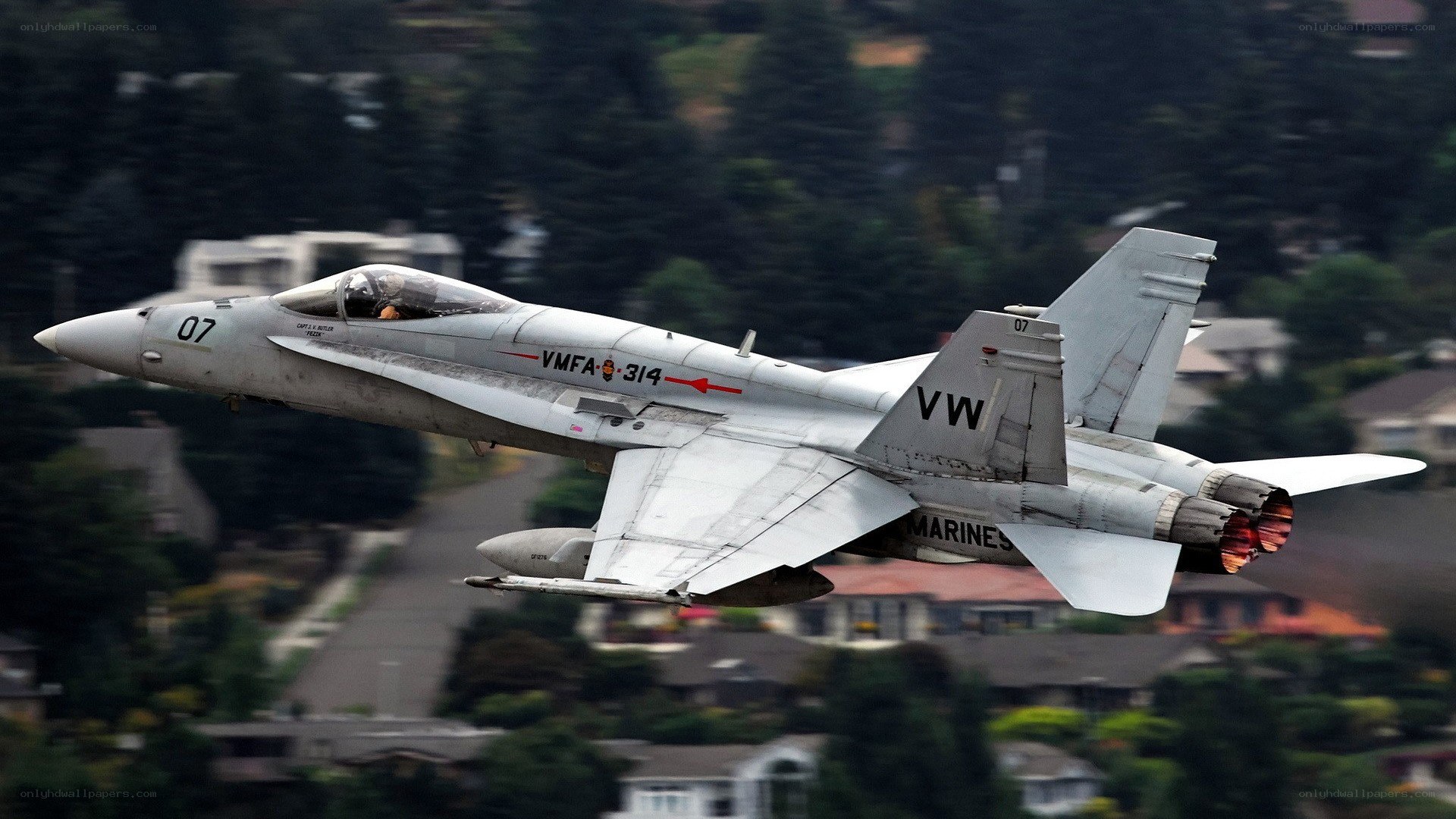 Marine Corps jet in flight