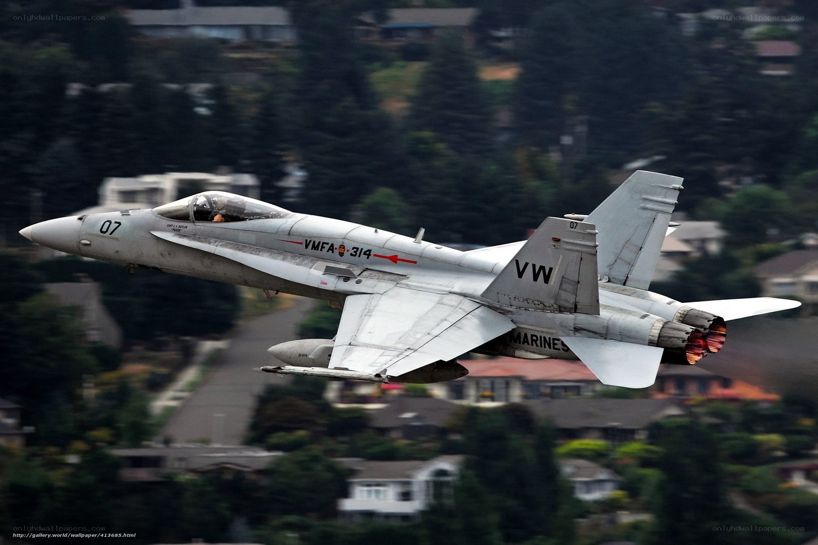 Marine Corps jet in flight