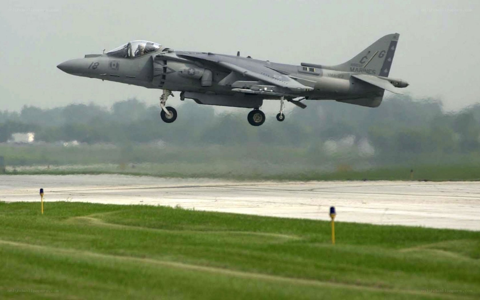 Marine Corps jet taking off