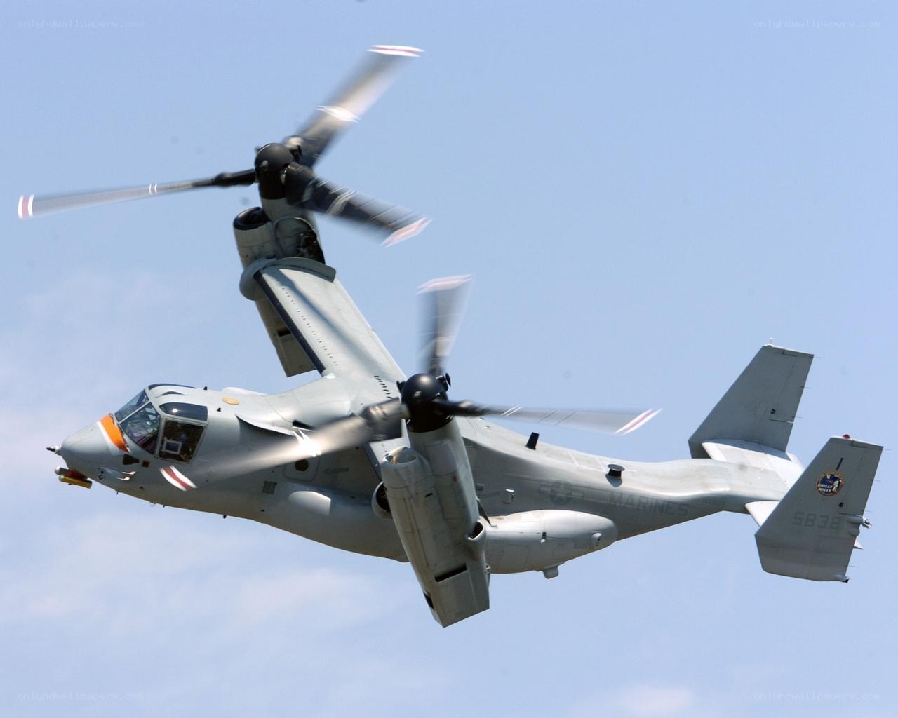 Marine Corps Osprey in flight