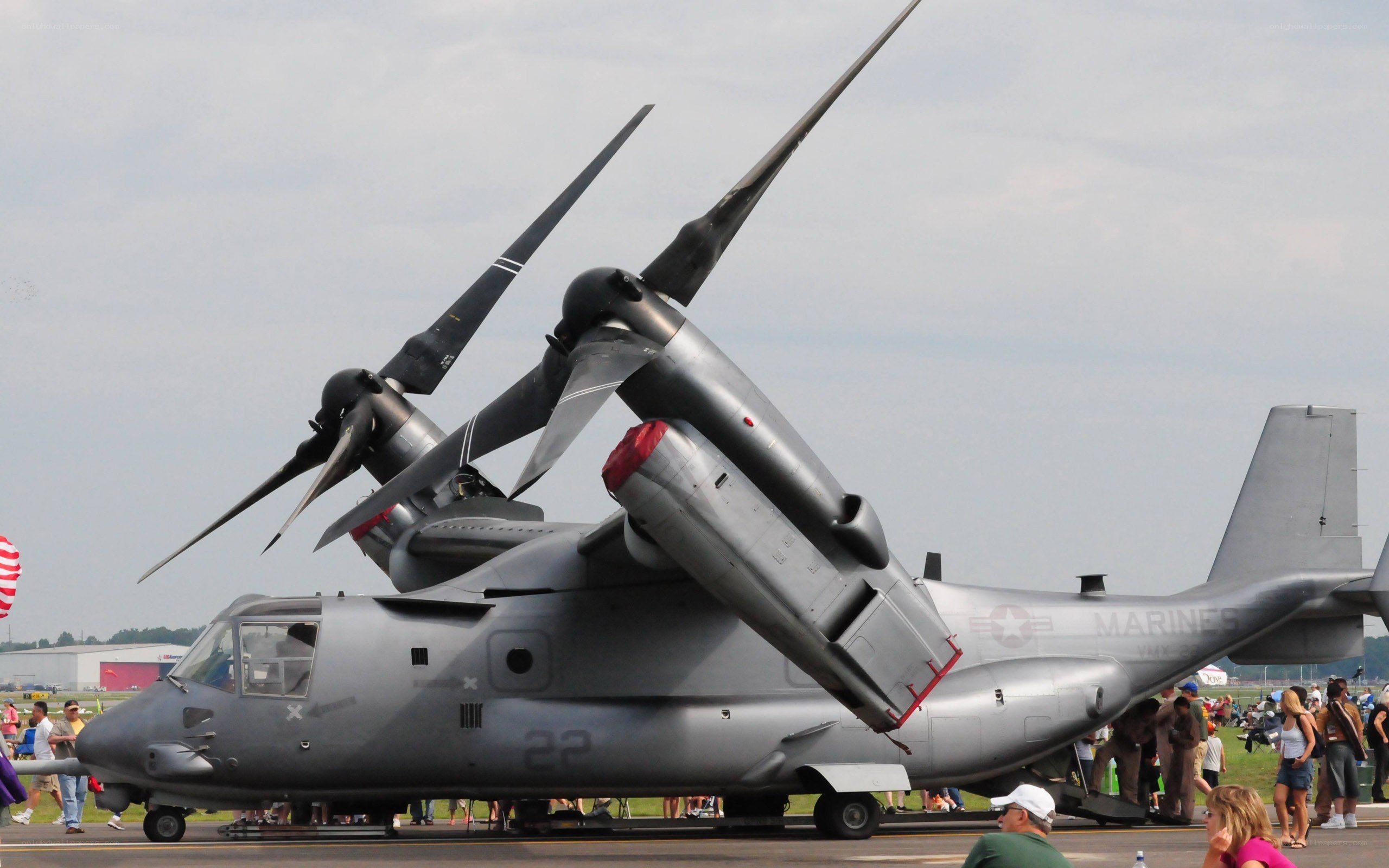 Marine Corps Osprey on display