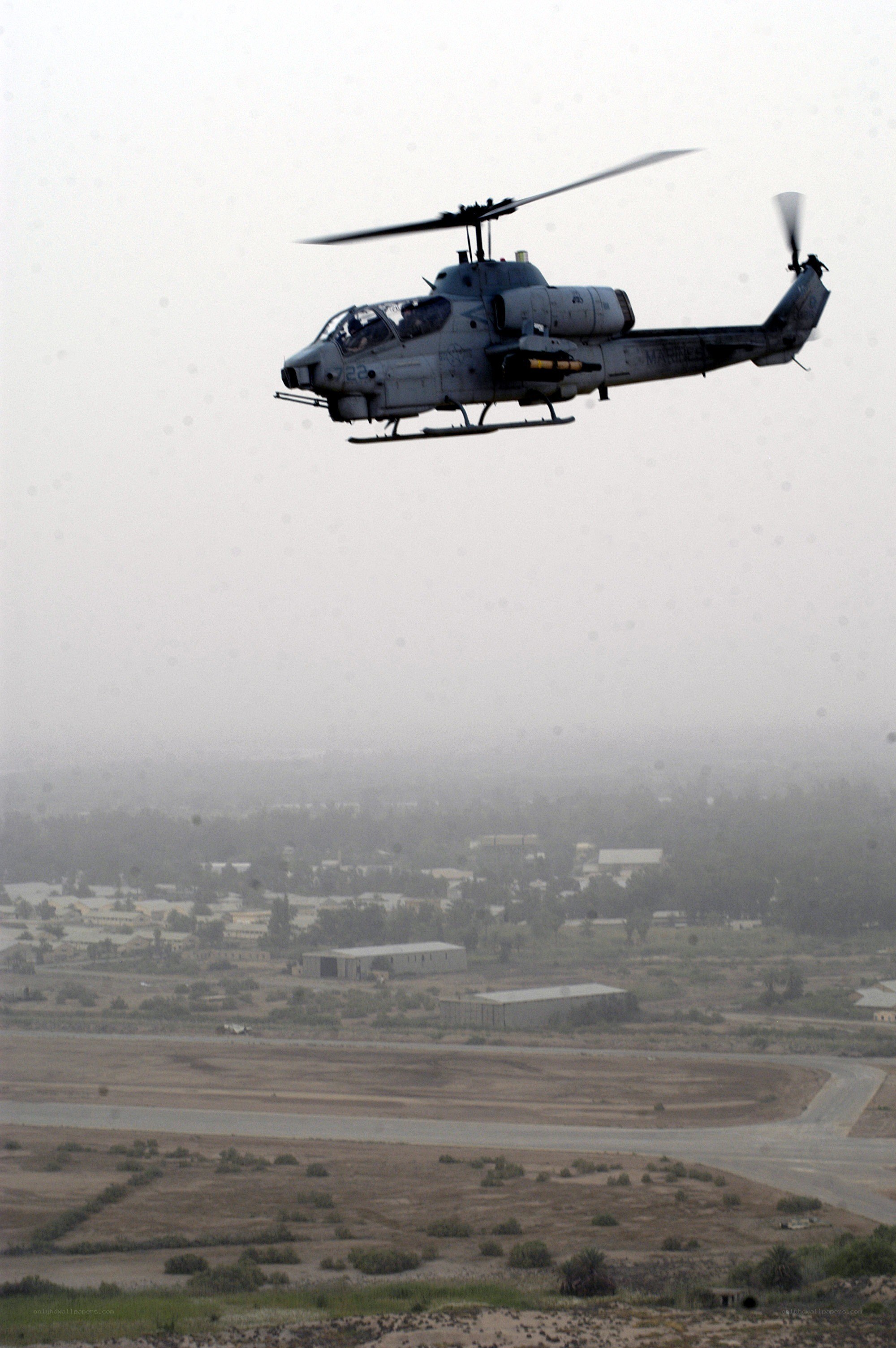 Marine helicopter in flight