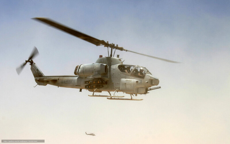 Marine helicopter in flight