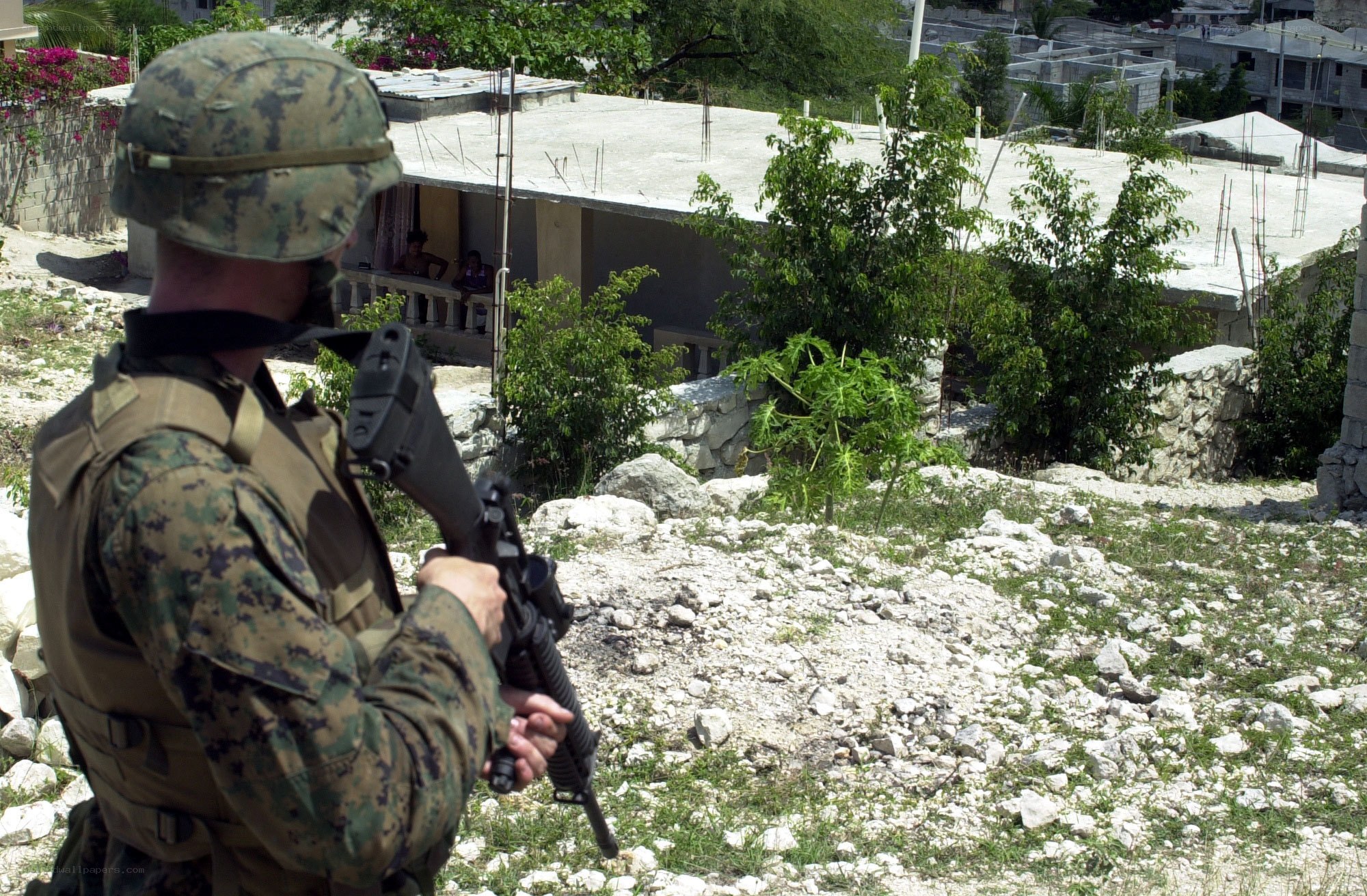 Marine in combat gear