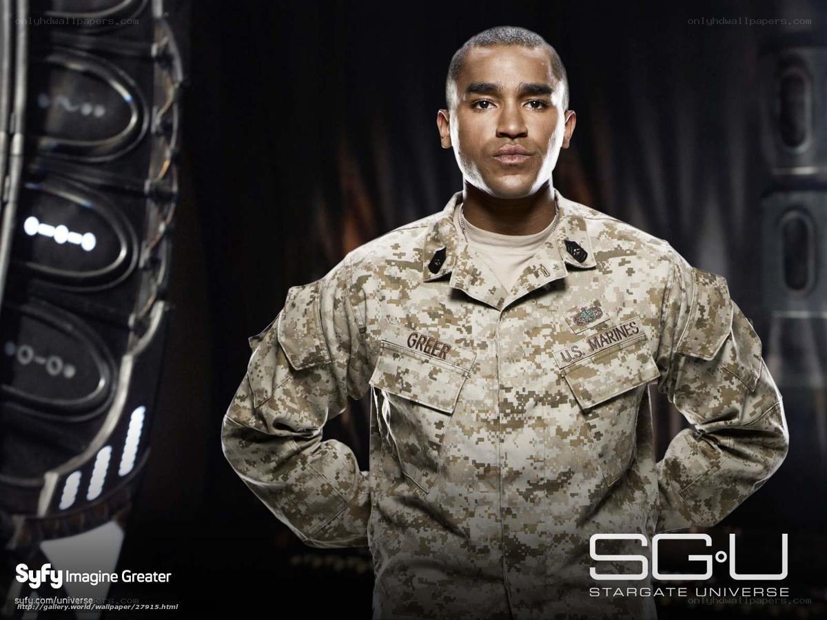 Marine in desert uniform