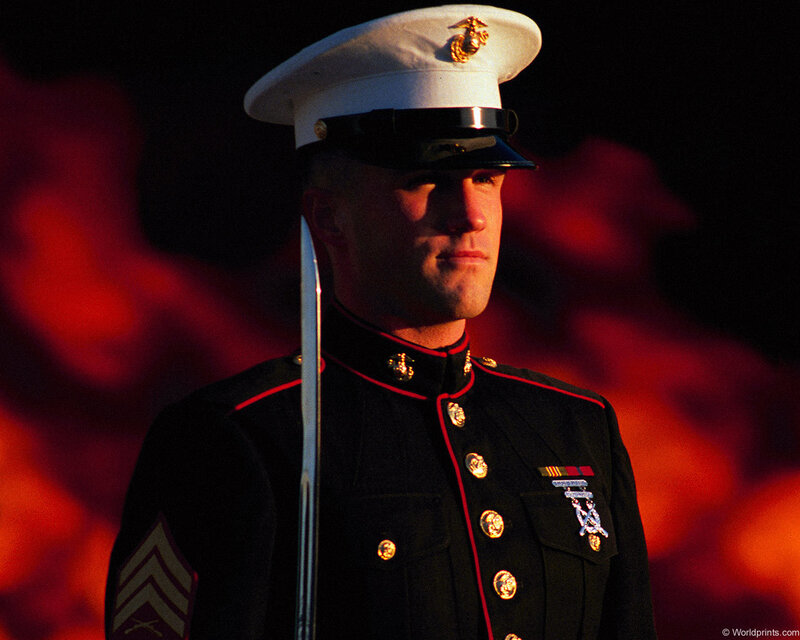 Marine in Dress Uniform