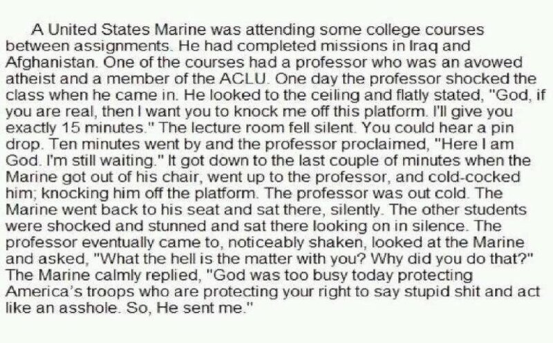 Marine in Lecture Hall