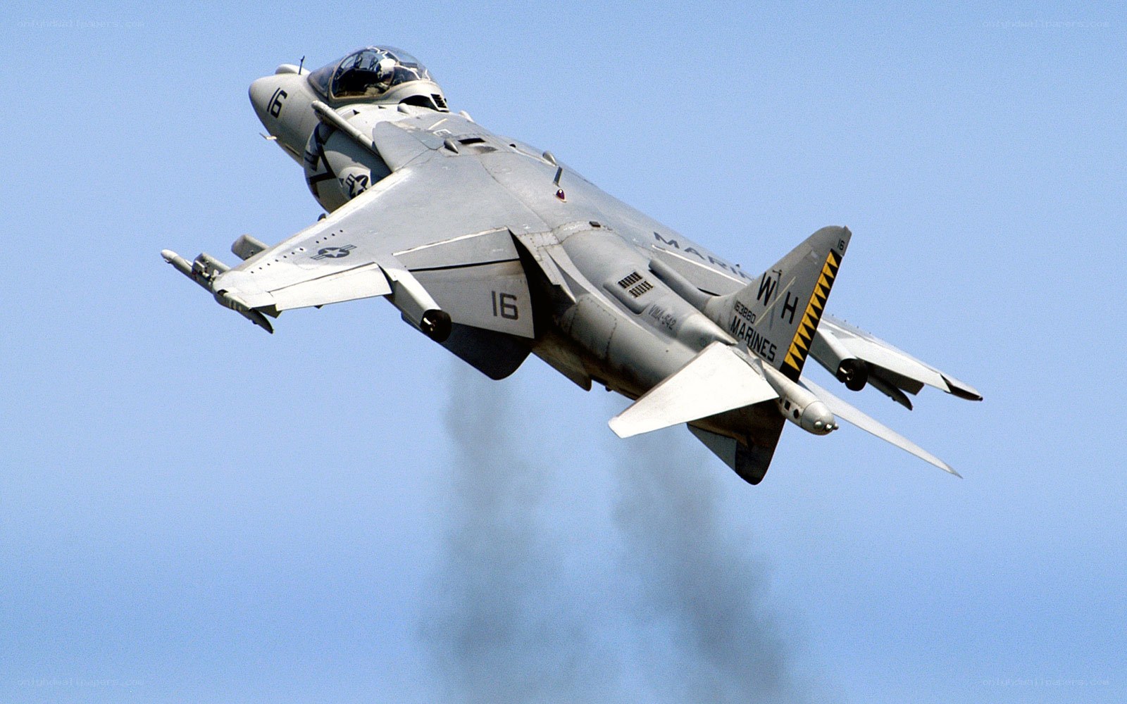 Marine jet in flight