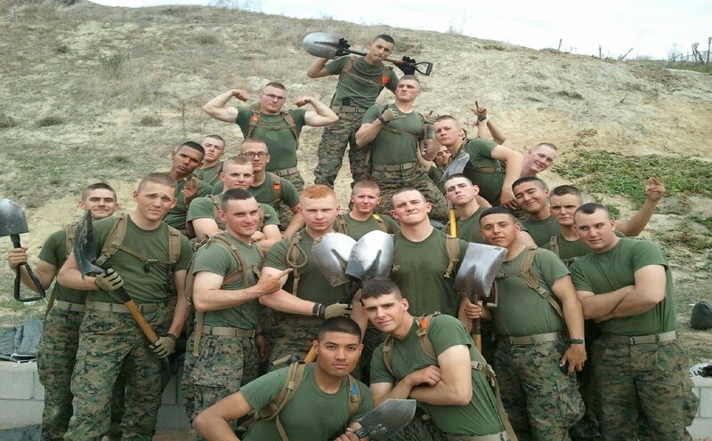Marine Recruits Posing