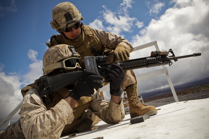 Marines at firing range