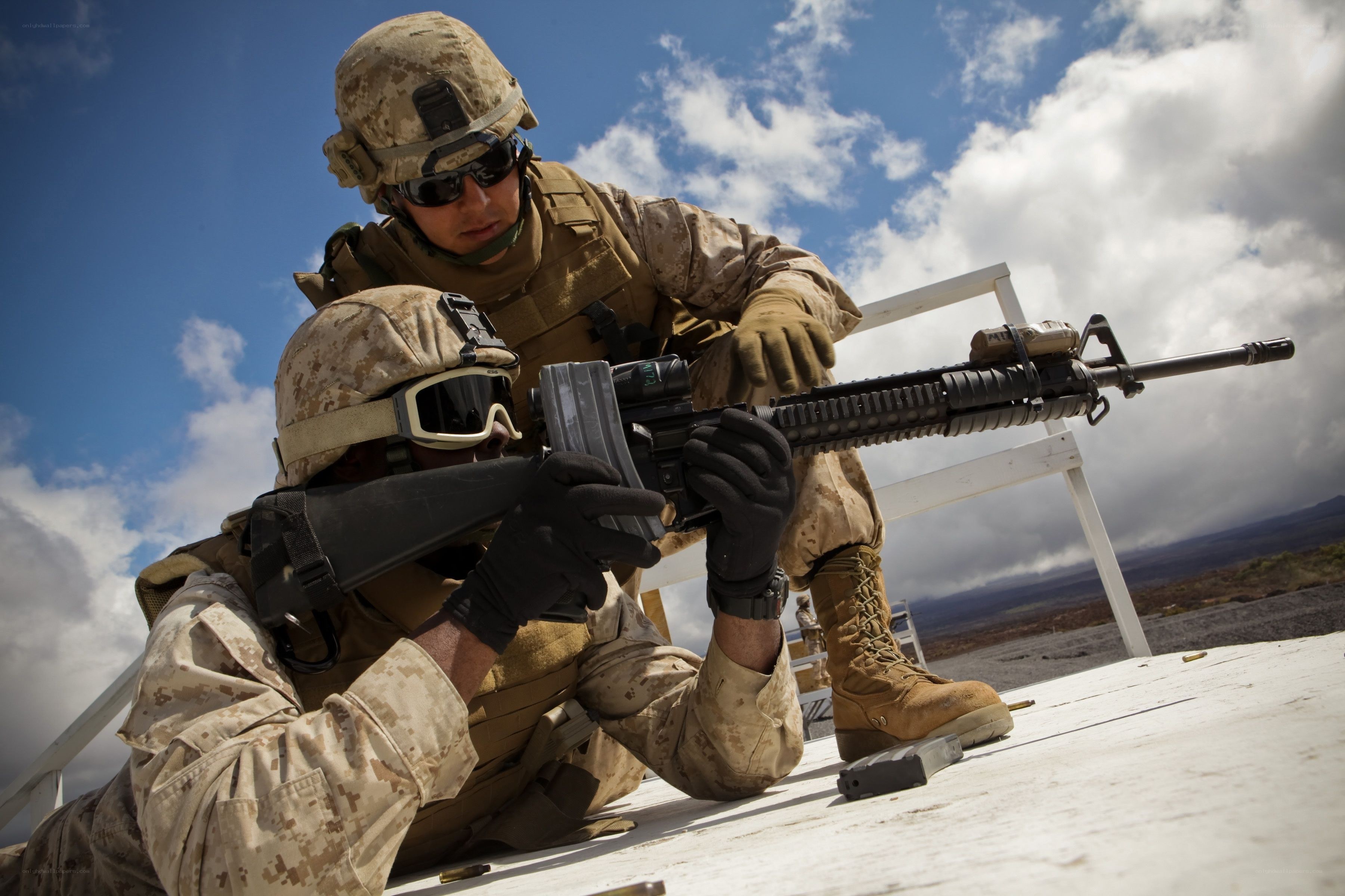 Marines at firing range