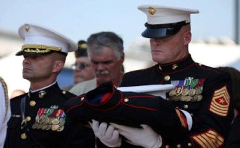 Marines Carrying Flag