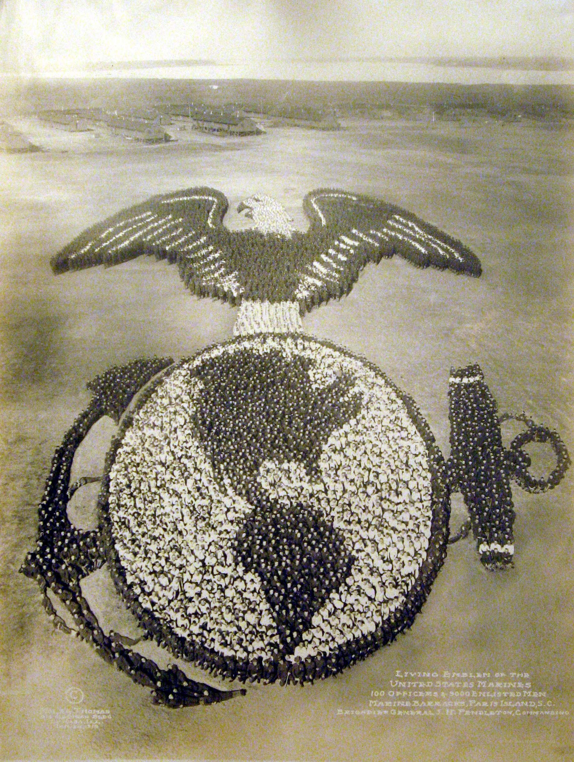 Marines forming emblem