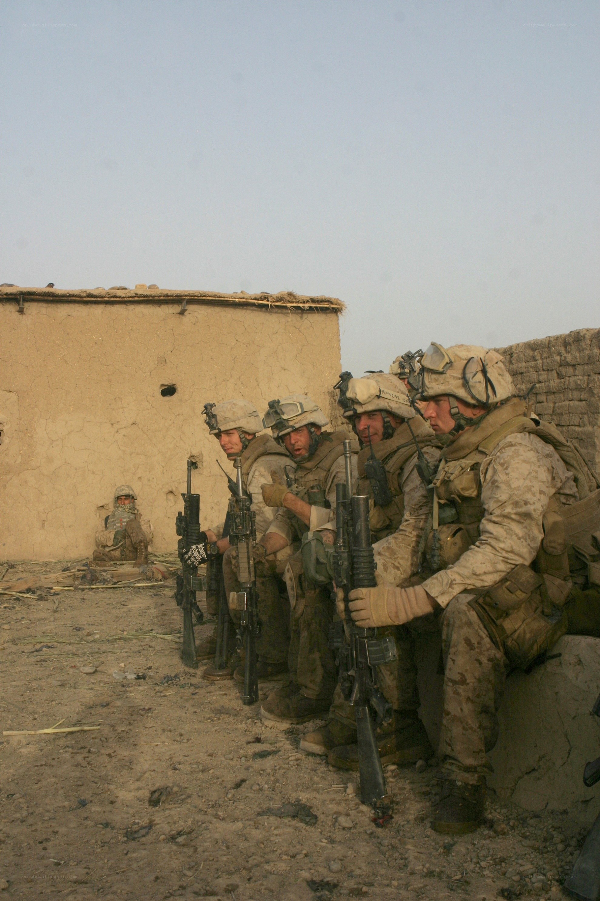 Marines in combat gear