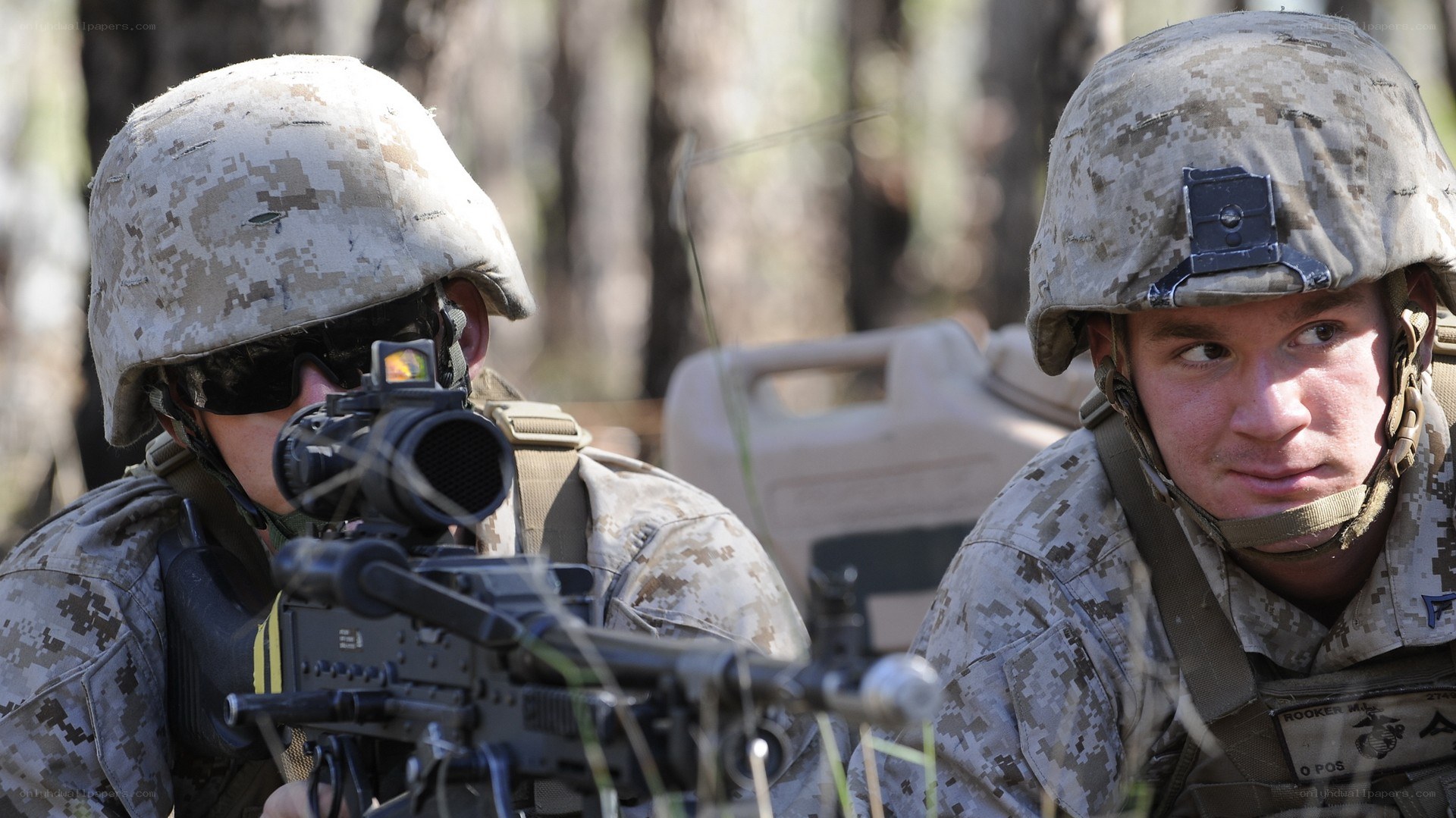Marines in combat training