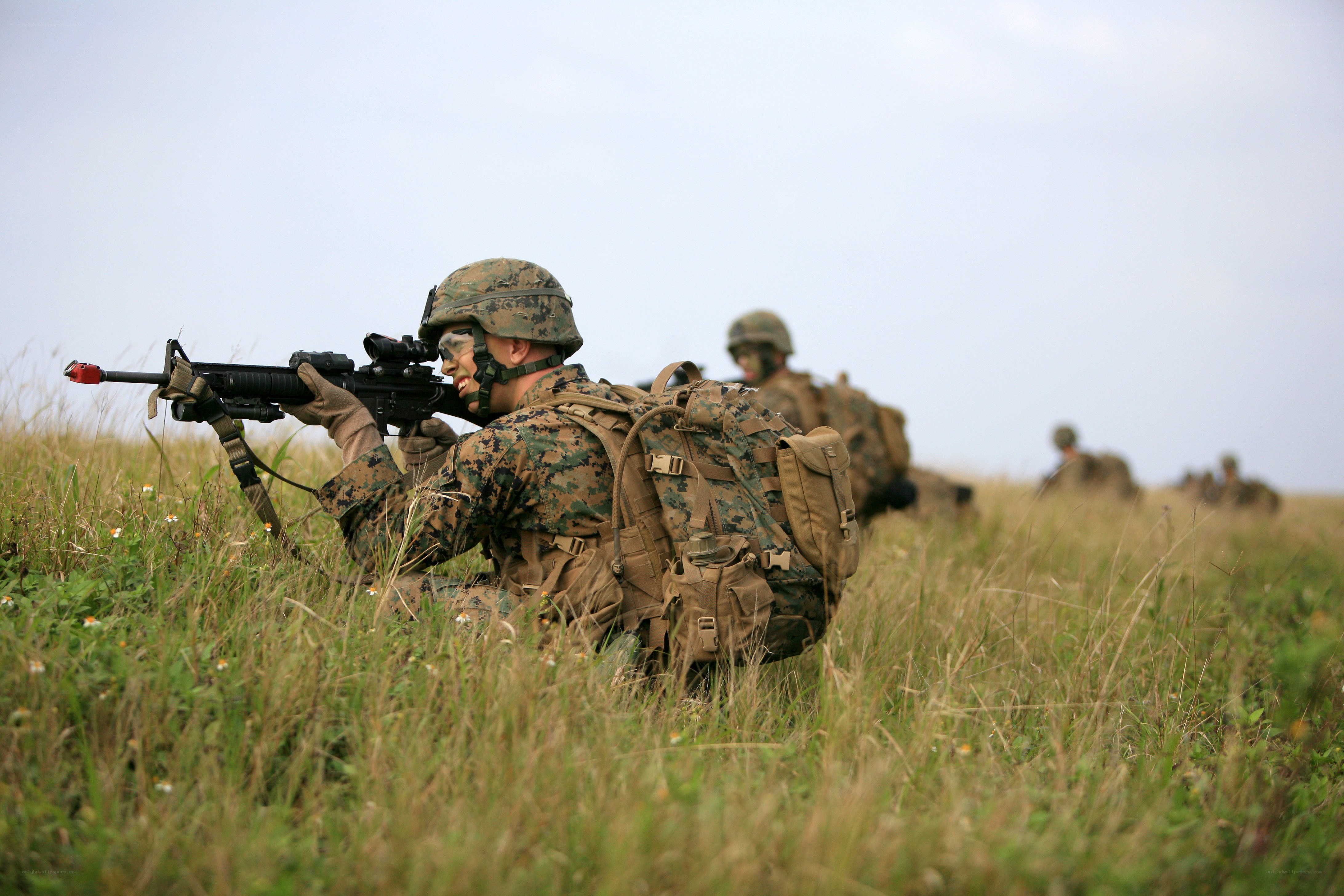 Marines in field training