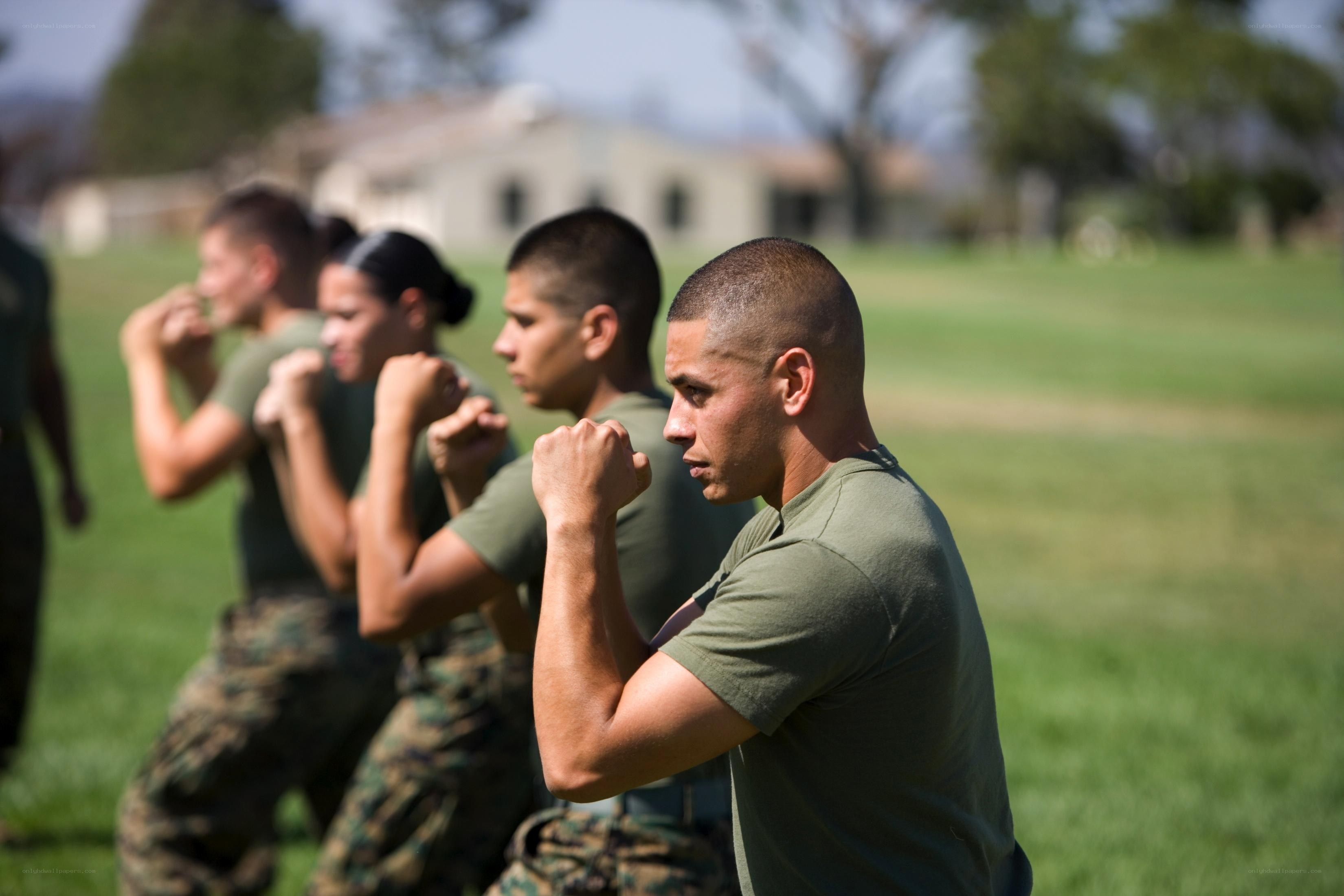 Marines in training