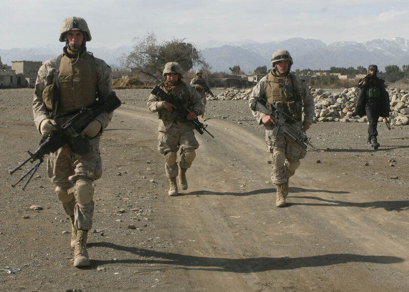 Marines on patrol in Afghanistan
