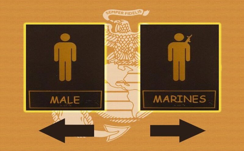Marines Restroom Signs