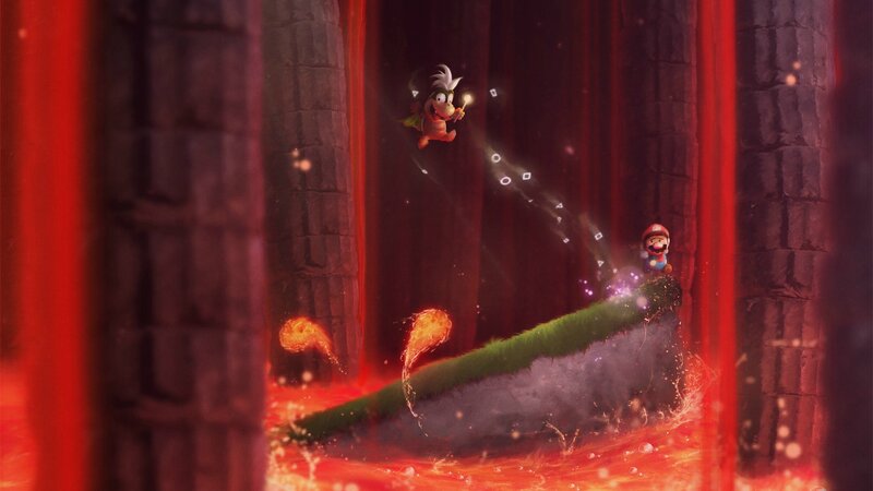 Mario and a Koopa Troopa