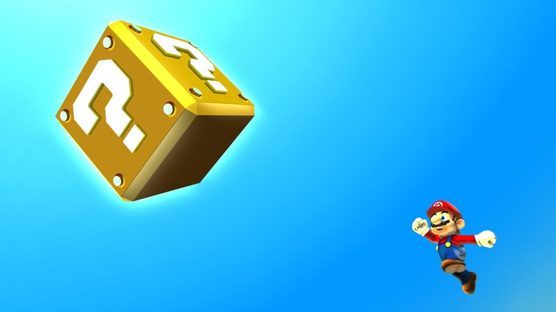 Mario and a question block